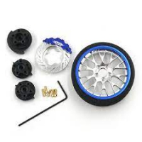 YEAH-0625DB ALUMINUM TRANSMITTER STEERING WHEEL SET BLUE TYPE A FOR FUTABA KO SANWA FLYSKY NB4